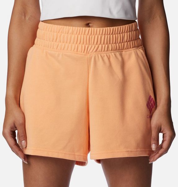 Women Columbia Logo™ III French Terry Shorts Coral / Pink | US-WFHBSO-940