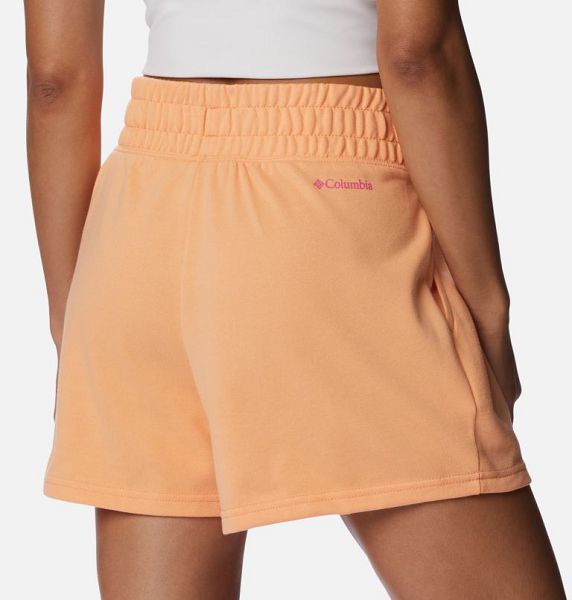 Women Columbia Logo™ III French Terry Shorts Coral / Pink | US-WFHBSO-940