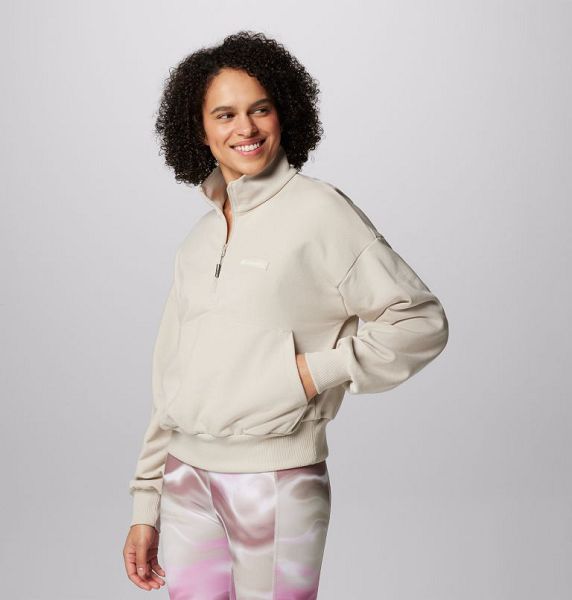 Women Columbia Marble Canyon™ French Terry Half Zip Sweatshirts Dark Grey | US-JZPCBH-351