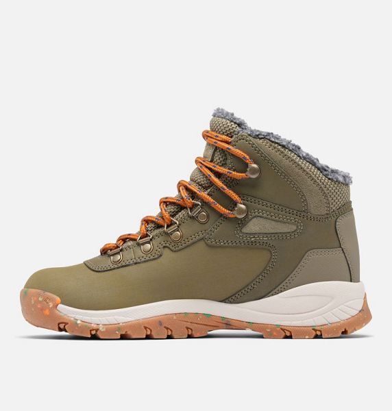 Women Columbia Newton Ridge™ III Omni-Heat™ Waterproof Winter Hiking Boots Grey / Green / Orange | US-ZFPNST-385