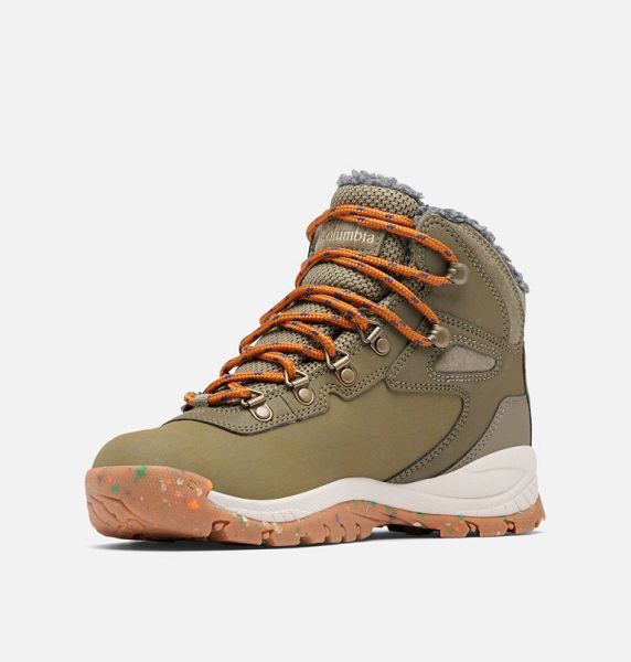 Women Columbia Newton Ridge™ III Omni-Heat™ Waterproof Winter Hiking Boots Grey / Green / Orange | US-ZFPNST-385