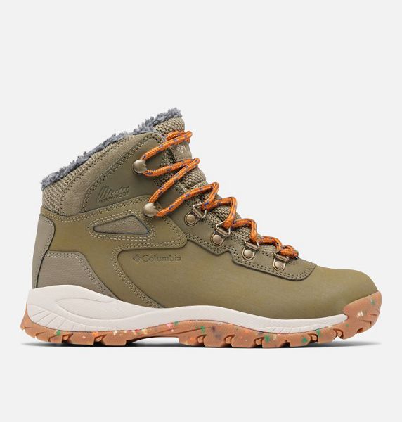 Women Columbia Newton Ridge™ III Omni-Heat™ Waterproof Winter Hiking Boots Grey / Green / Orange | US-ZFPNST-385