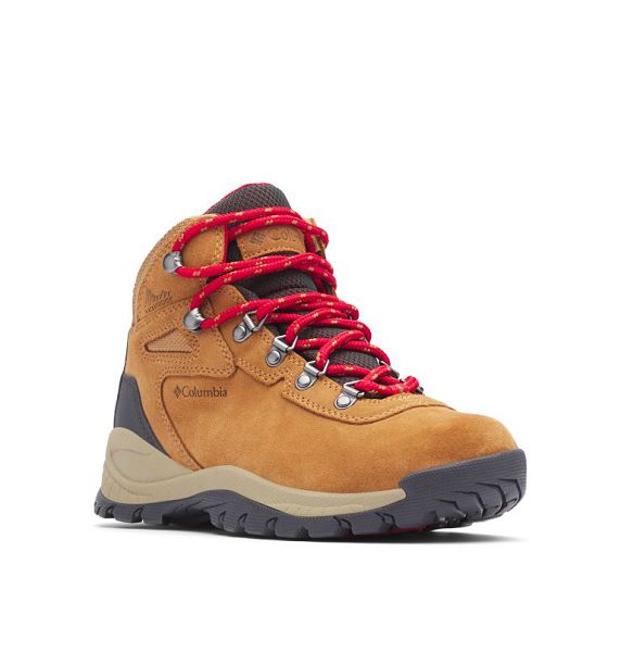 Women Columbia Newton Ridge™ Plus Waterproof Amped Hiking Boots Blue / Red | US-OBFSJM-794