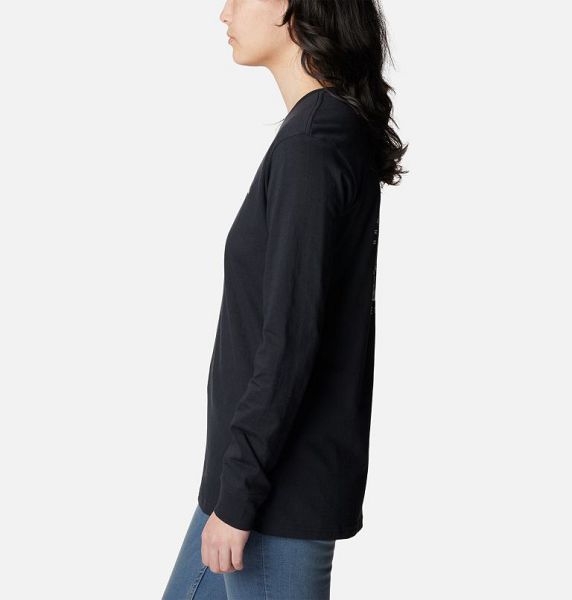 Women Columbia North Cascades™ Back Graphic Long Sleeve T-Shirt Black | US-MBNJDR-792