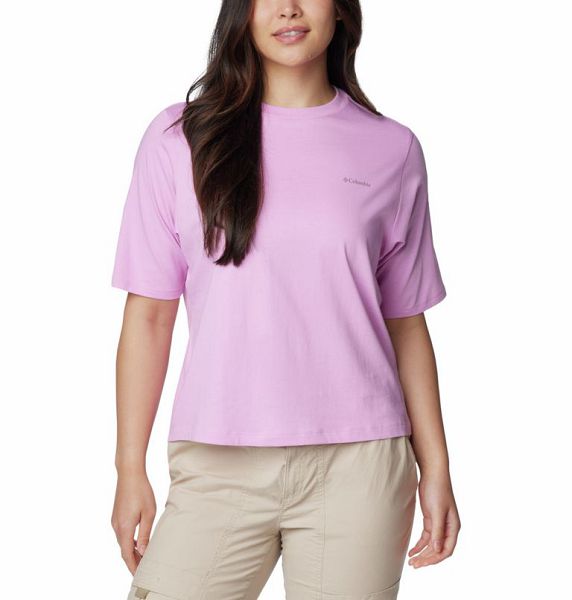 Women Columbia North Cascades™ Graphic T-Shirt Pink | US-SLVWXY-314