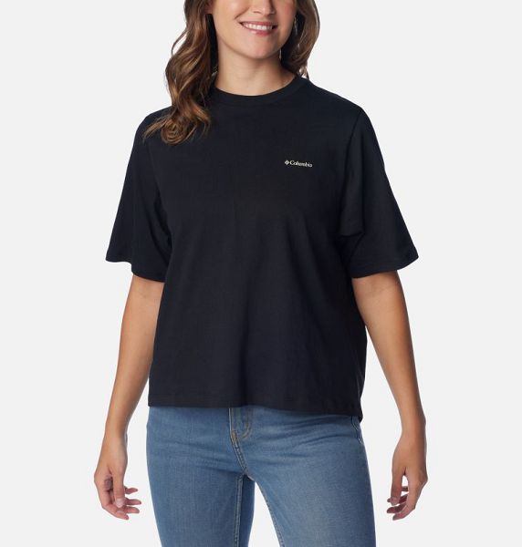 Women Columbia North Cascades™ Graphic T-Shirt Black | US-QHXPLE-137