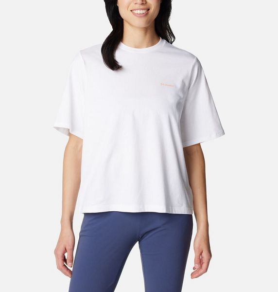 Women Columbia North Cascades™ Graphic T-Shirt White | US-YRUKWM-690