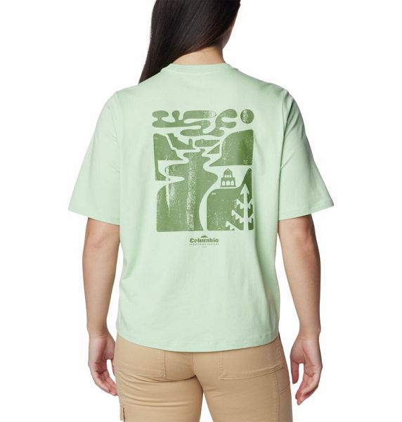 Women Columbia North Cascades™ Graphic T-Shirt Olive | US-ACPYFW-457