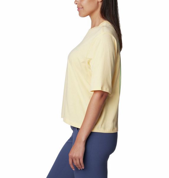 Women Columbia North Cascades™ Graphic T-Shirt Yellow | US-NVXTLJ-186