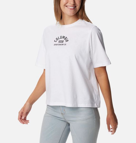 Women Columbia North Cascades™ Relaxed T-Shirt White | US-XUMQLA-907