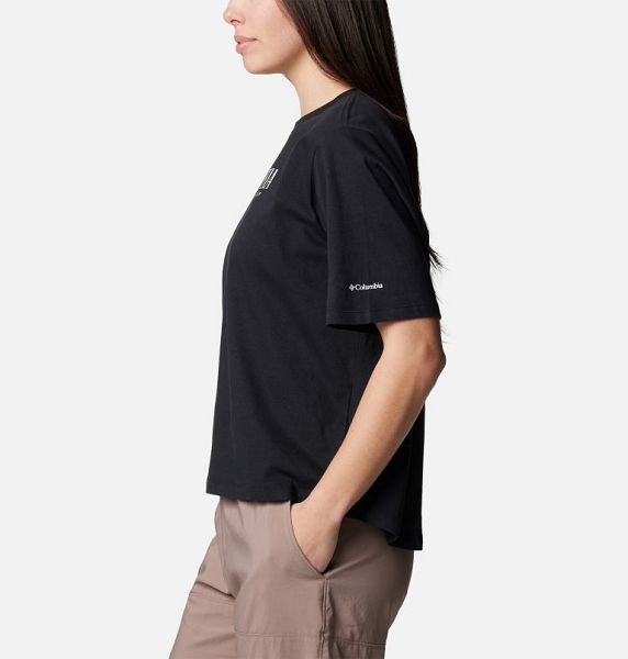 Women Columbia North Cascades™ Relaxed T-Shirt Black | US-YQZUGK-198