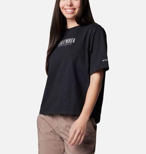 Women Columbia North Cascades™ Relaxed T-Shirt Black | US-YQZUGK-198