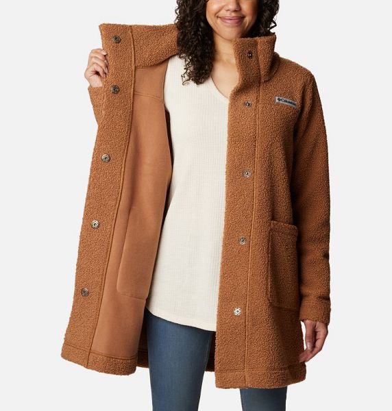 Women Columbia Panorama™ Long Parka Jackets Brown | US-QFUGSP-150