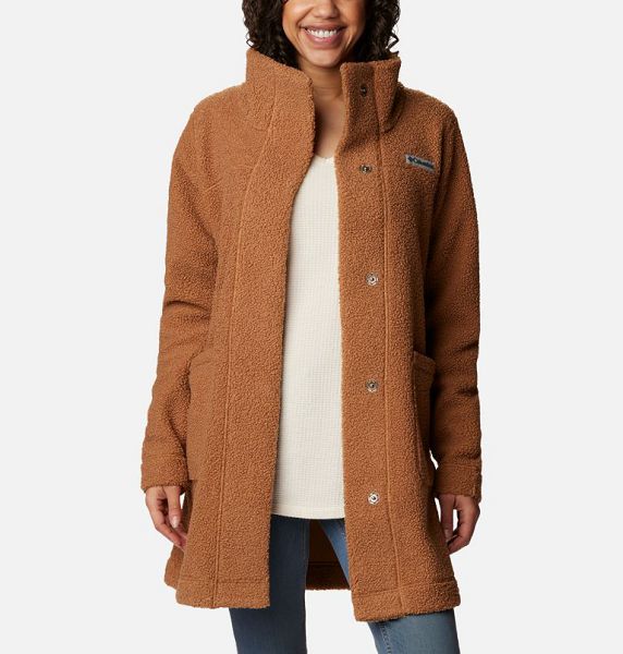 Women Columbia Panorama™ Long Parka Jackets Brown | US-QFUGSP-150