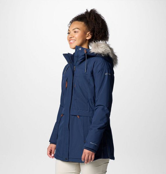 Women Columbia Payton Pass™ II Waterproof Parka Jackets Navy | US-CEZTHI-103