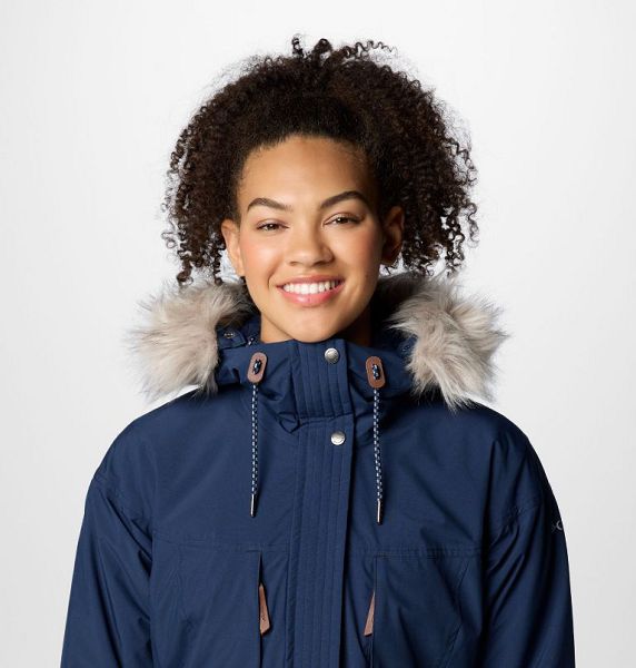 Women Columbia Payton Pass™ II Waterproof Parka Jackets Navy | US-CEZTHI-103