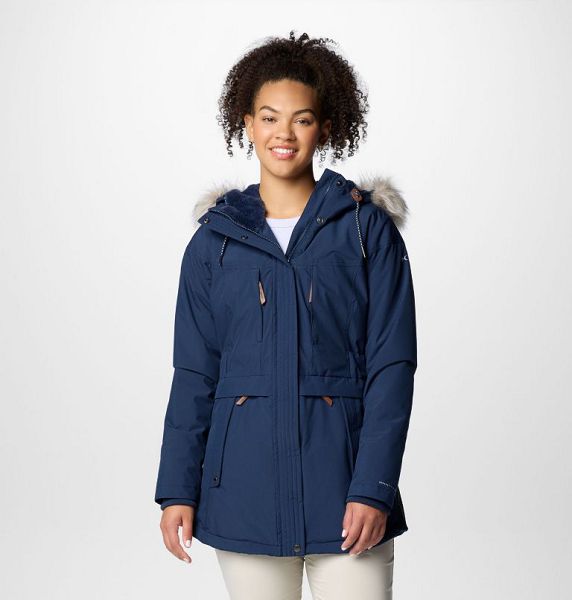 Women Columbia Payton Pass™ II Waterproof Parka Jackets Navy | US-CEZTHI-103