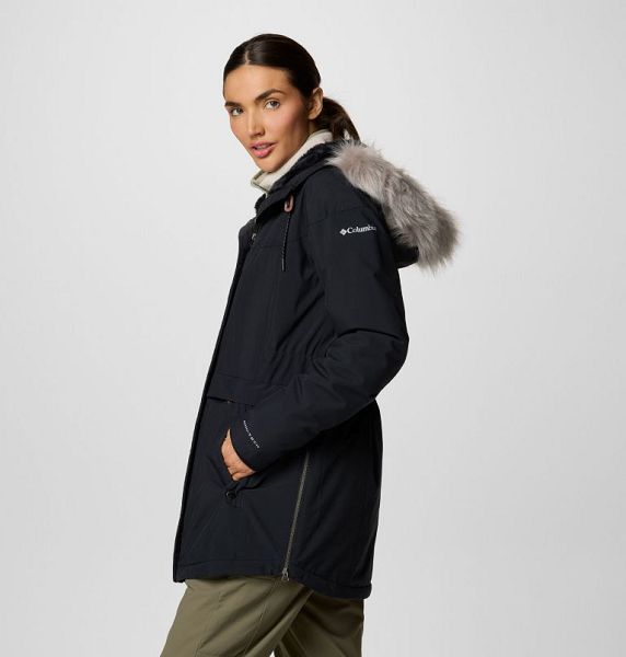 Women Columbia Payton Pass™ II Waterproof Parka Jackets Black | US-PJIQVA-549