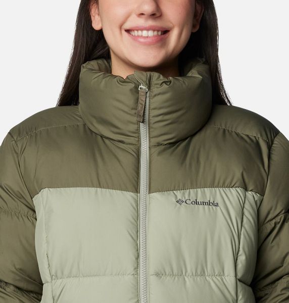 Women Columbia Pike Lake™ III Insulated Puffer Jacket Grey / Green | US-FLIGYH-406