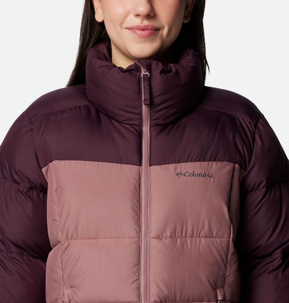 Women Columbia Pike Lake™ III Insulated Puffer Jacket Burgundy / Coral | US-NUMHAJ-894