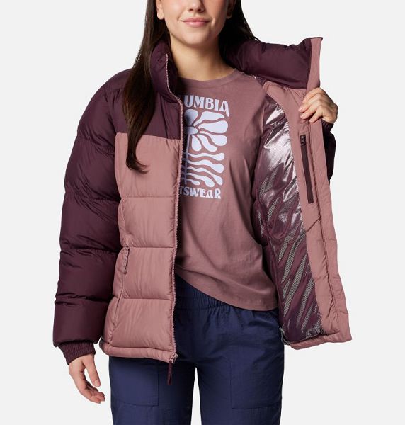 Women Columbia Pike Lake™ III Insulated Puffer Jacket Burgundy / Coral | US-NUMHAJ-894