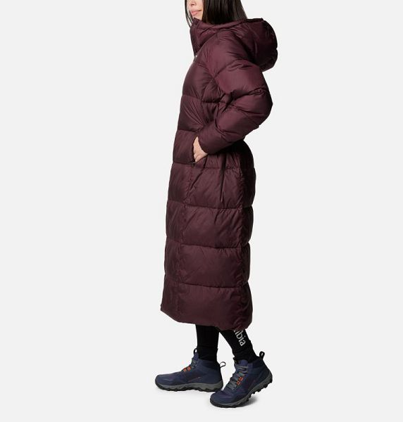 Women Columbia Pike Lake™ III Long Puffer Jacket Burgundy | US-SOGADE-824