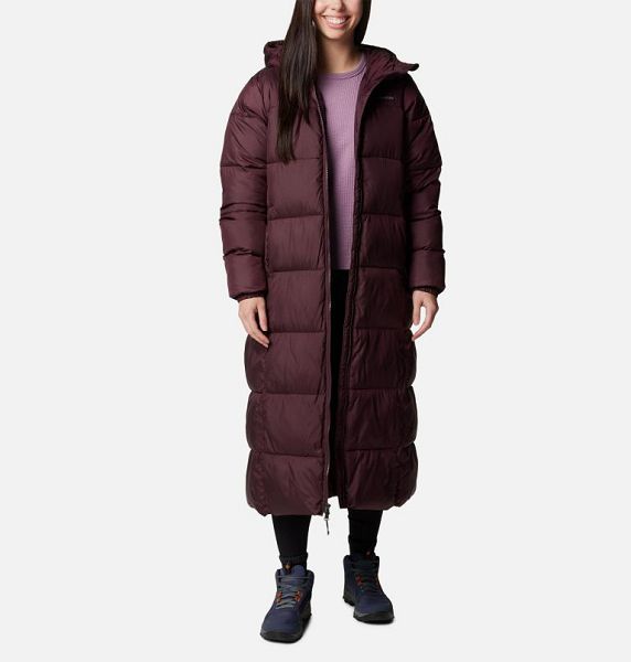 Women Columbia Pike Lake™ III Long Puffer Jacket Burgundy | US-SOGADE-824