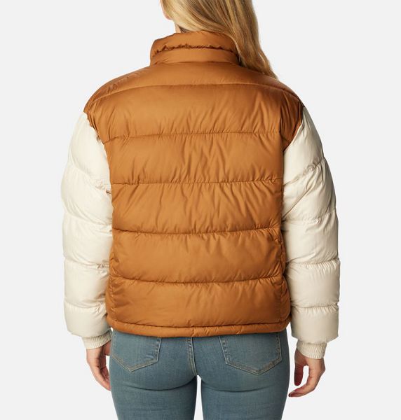 Women Columbia Pike Lake™ II Cropped Puffer Jacket Brown | US-VNDZQI-786