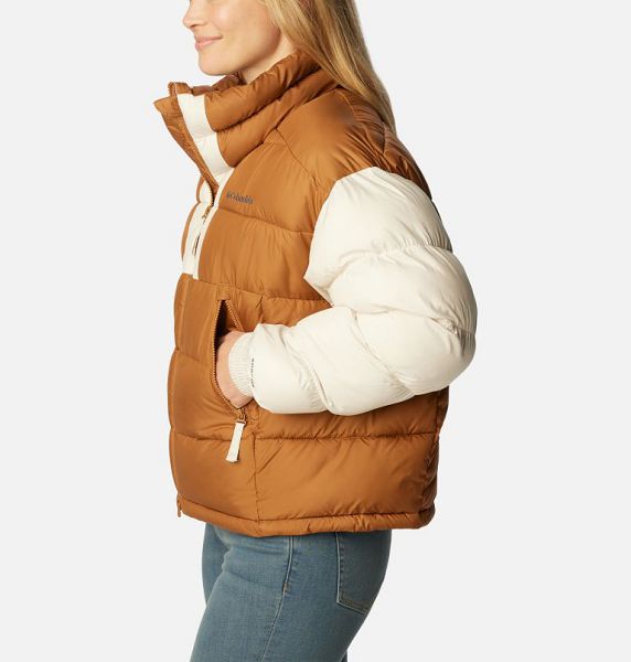 Women Columbia Pike Lake™ II Cropped Puffer Jacket Brown | US-VNDZQI-786