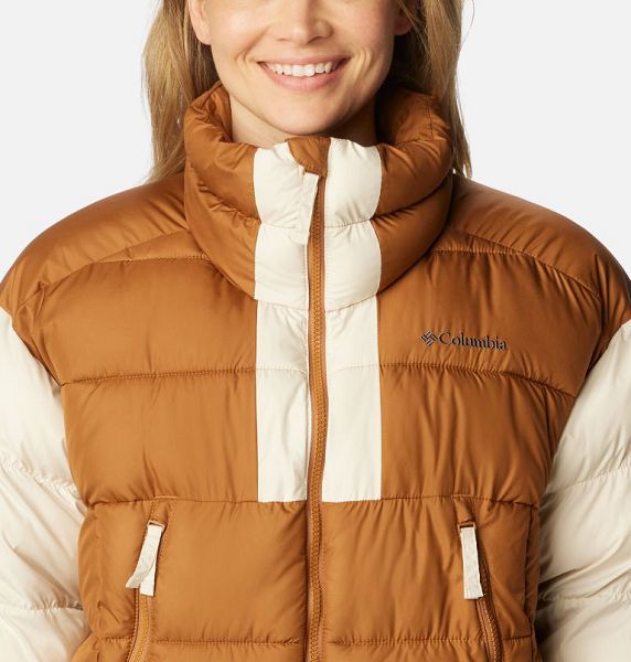 Women Columbia Pike Lake™ II Cropped Puffer Jacket Brown | US-VNDZQI-786