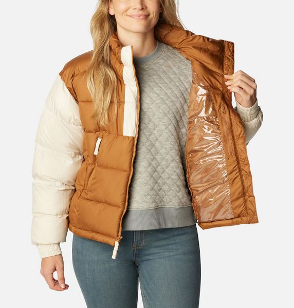 Women Columbia Pike Lake™ II Cropped Puffer Jacket Brown | US-VNDZQI-786