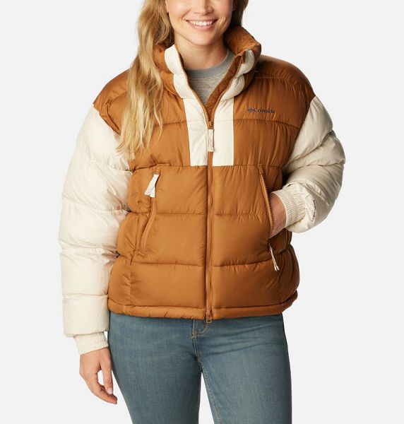 Women Columbia Pike Lake™ II Cropped Puffer Jacket Brown | US-VNDZQI-786