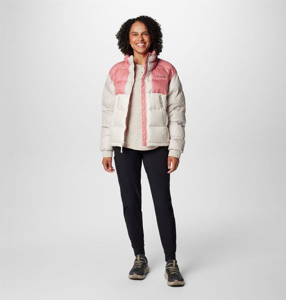 Women Columbia Pike Lake™ II Cropped Puffer Jacket Pink / Dark Grey | US-GBYJXD-750