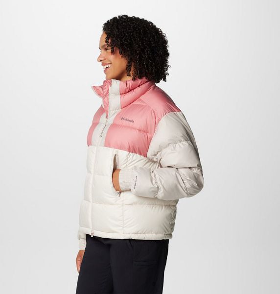 Women Columbia Pike Lake™ II Cropped Puffer Jacket Pink / Dark Grey | US-GBYJXD-750