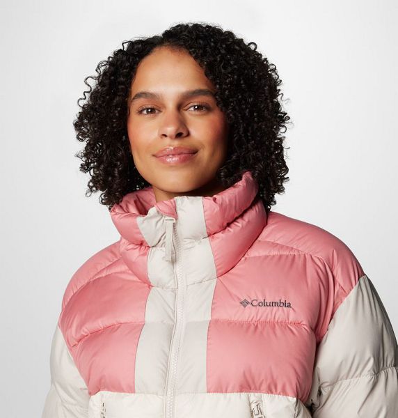 Women Columbia Pike Lake™ II Cropped Puffer Jacket Pink / Dark Grey | US-GBYJXD-750