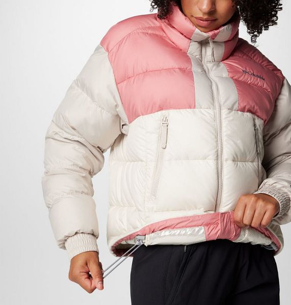 Women Columbia Pike Lake™ II Cropped Puffer Jacket Pink / Dark Grey | US-GBYJXD-750