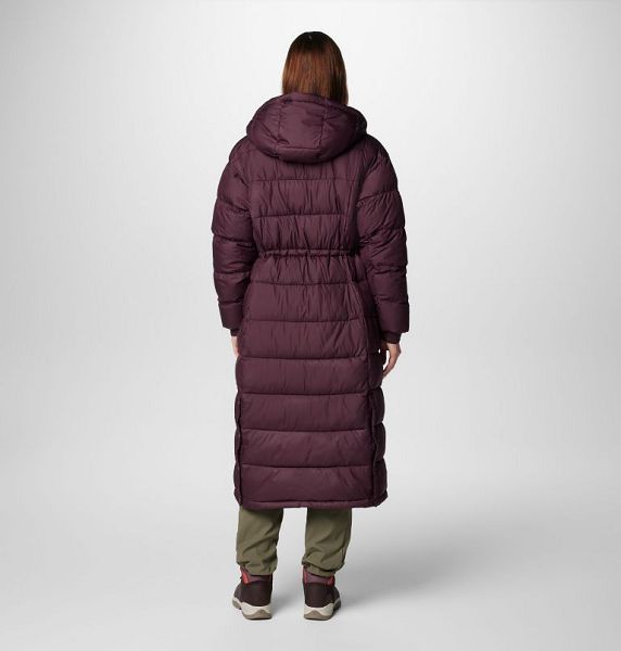 Women Columbia Pike Lake™ II Long Puffer Jacket Burgundy | US-BEDQMU-708