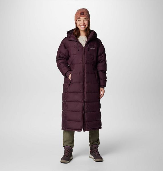 Women Columbia Pike Lake™ II Long Puffer Jacket Burgundy | US-BEDQMU-708