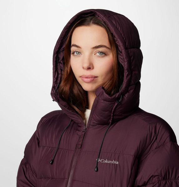 Women Columbia Pike Lake™ II Long Puffer Jacket Burgundy | US-BEDQMU-708