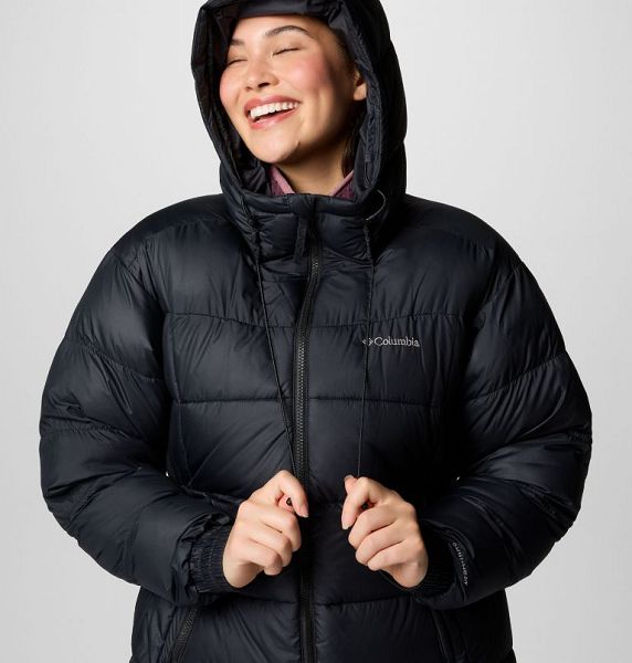 Women Columbia Pike Lake™ II Long Puffer Jacket Black | US-GQFXPC-493