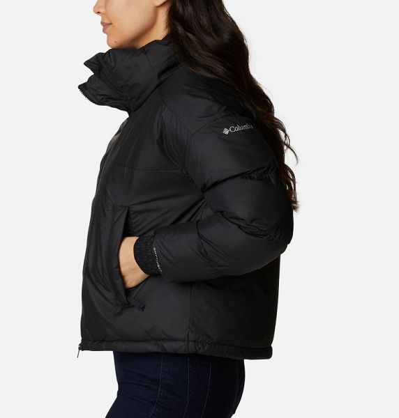 Women Columbia Pike Lake™ Insulated Cropped Puffer Jacket Black | US-ODTXJB-729