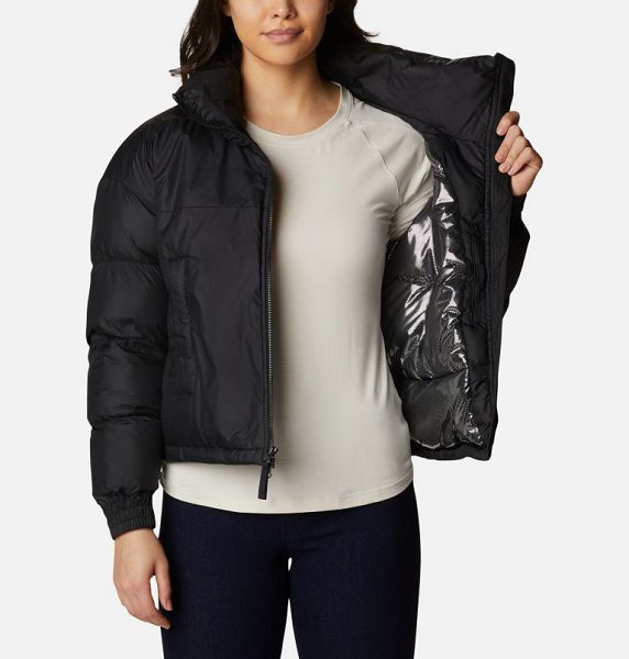 Women Columbia Pike Lake™ Insulated Cropped Puffer Jacket Black | US-ODTXJB-729