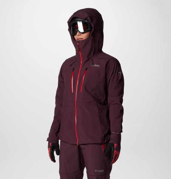 Women Columbia Platinum Peak™ II 3L Waterproof Ski Jackets Burgundy | US-GKMOBV-937