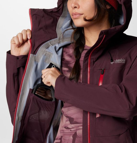 Women Columbia Platinum Peak™ II 3L Waterproof Ski Jackets Burgundy | US-GKMOBV-937