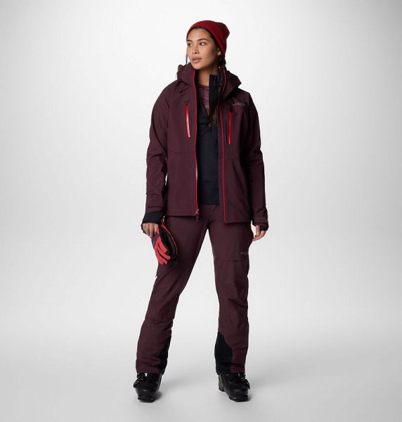 Women Columbia Platinum Peak™ II 3L Waterproof Ski Pants Burgundy | US-EIXCMA-308