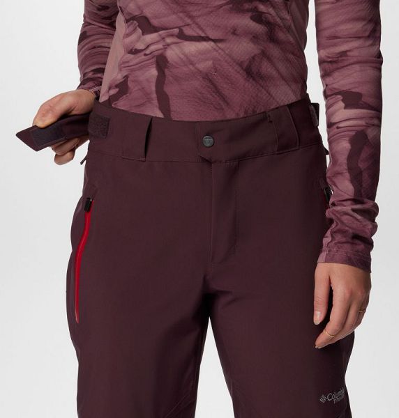 Women Columbia Platinum Peak™ II 3L Waterproof Ski Pants Burgundy | US-EIXCMA-308