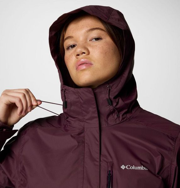 Women Columbia Pouring Adventure™ III Waterproof Hiking Jackets Burgundy | US-BRMOYQ-349