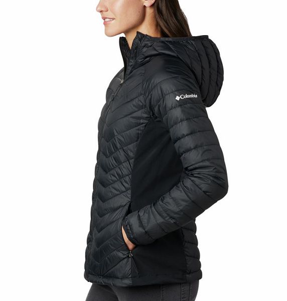 Women Columbia Powder Lite™ Hybrid Hooded Jackets Black | US-TQHAEN-247