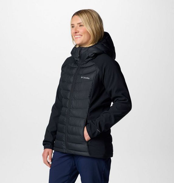 Women Columbia Powder Lite™ II Insulated Hybrid Hooded Jackets Black | US-XMTAJD-927