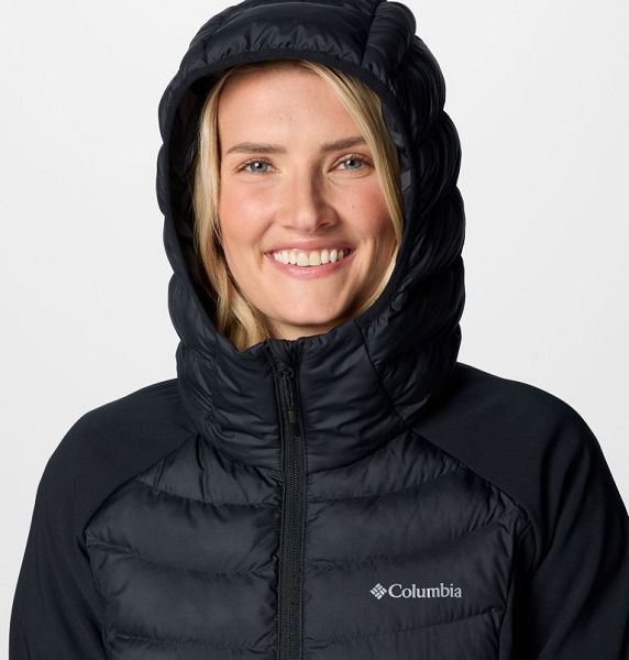 Women Columbia Powder Lite™ II Insulated Hybrid Hooded Jackets Black | US-XMTAJD-927